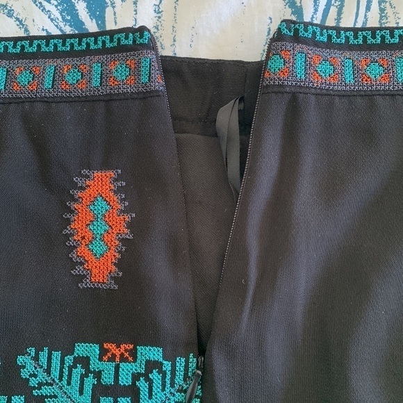 ALTAR’D State Embroidered Boho Black Mini Skirt Size Medium - Picture 7 of 8
